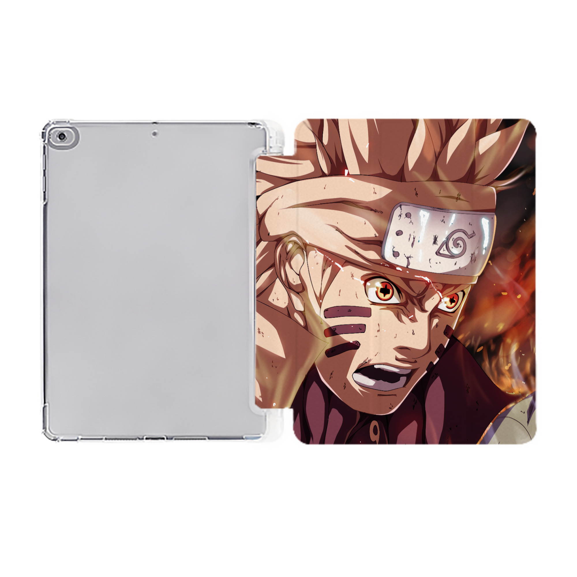 （画像用） NARUTO -ナルト- NARUTO -ナルト- 疾風伝 IPad ケース ペン収納付き 三つ折りスタンド PUレザー×シリコン 対応機種9.5/10.5/10.9インチ